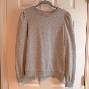 Boden grey puff sleeve sweatshirt; size 6.